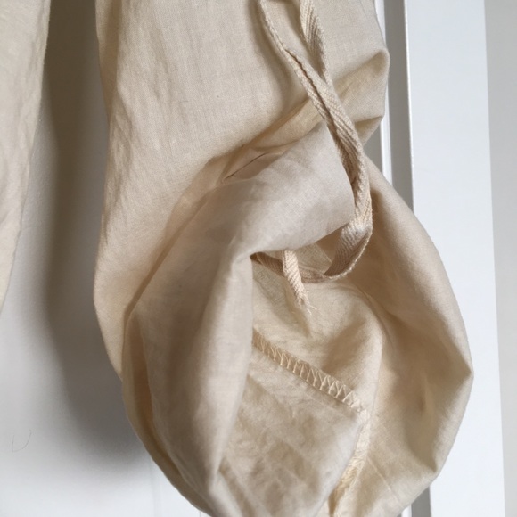 Cinched Waist Cotton Frock/Blouse Sand Color - Picture 4 of 8